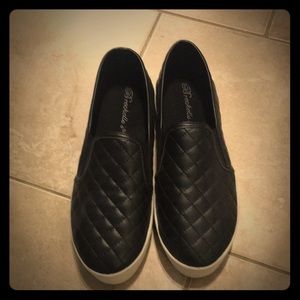 Quilted slip on shoes